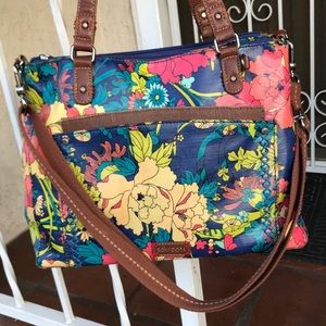 Sakroots “Flower Power” print Crossbody Bag